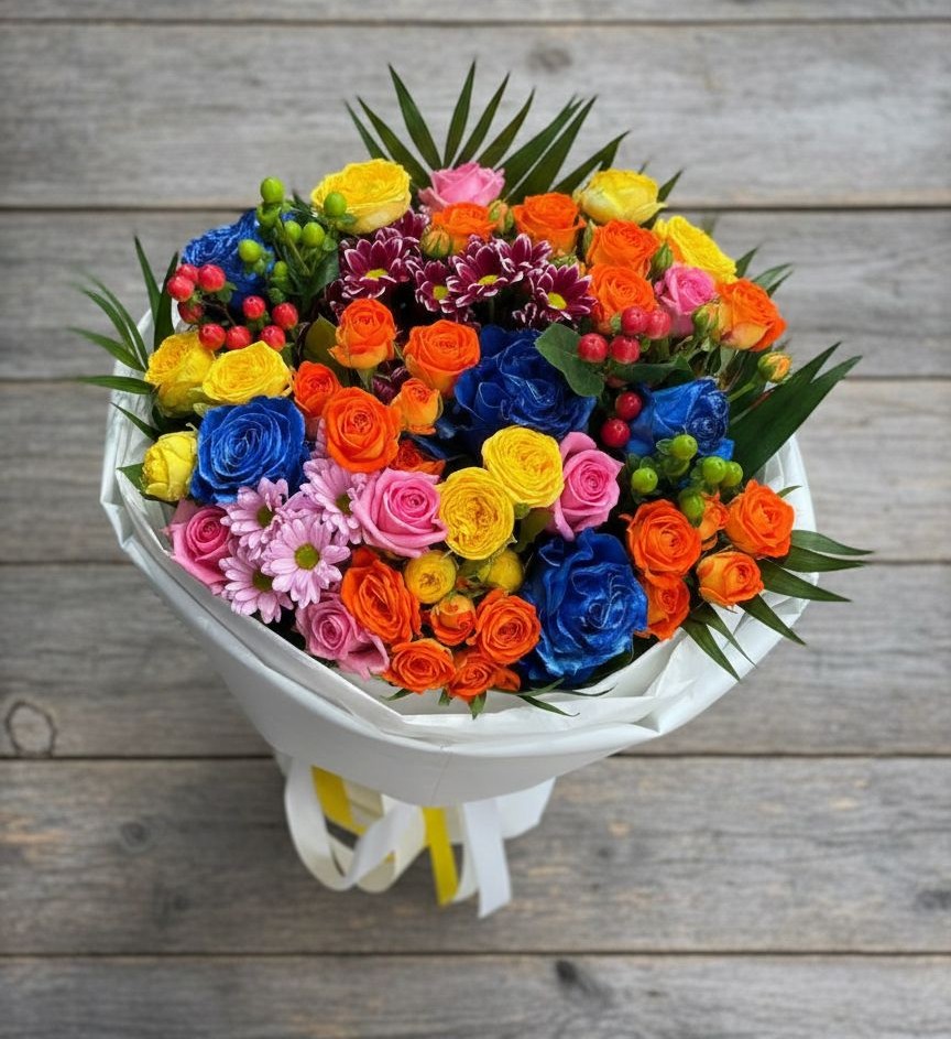 Букет цветов из: Розы и Хризантемы в Воздвиженское