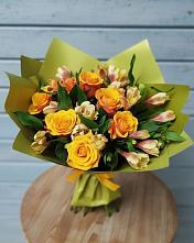 Букет цветов из:  Альстромерии и Розы в Воздвиженское