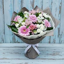 Букет цветов из:  Герберы, Альстромерии и Хризантемы в Воздвиженское
