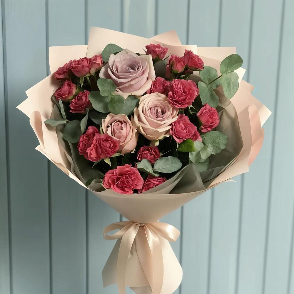 Букет цветов из: Гвоздики и Розы в Воздвиженское