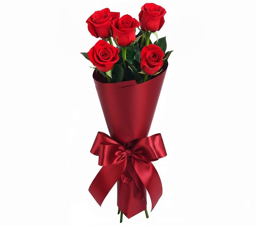 Букет 5 Красных роз Эдлесс Лав в Воздвиженское