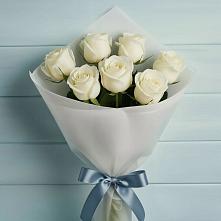 Букет 7 Белых роз Эдлесс Лав в Воздвиженское