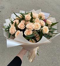 Букет Кремовые розы Латте в Воздвиженское