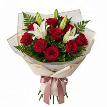 Букет цветов из:  Лилии и Розы в Воздвиженское
