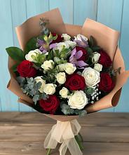 Букет цветов из:  Розы и Альстромерии в Воздвиженское