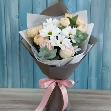 Букет цветов из:  Хризантемы и Розы в Воздвиженское