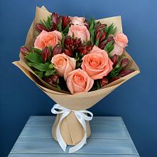 Букет цветов из:  Розы и Альстромерии #REPLACE_PRED# Воздвиженское