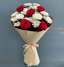 Букет цветов из:  Розы и Хризантемы в Воздвиженское