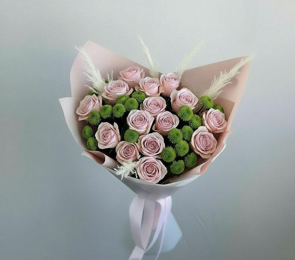 Букет цветов из: Розы и Хризантемы в Воздвиженское