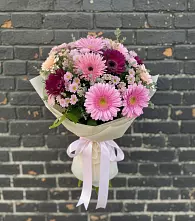 Букет цветов из:  Герберы и Хризантемы в Воздвиженское