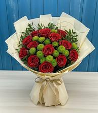 Букет цветов из:  Розы и Хризантемы в Воздвиженское
