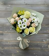 Букет цветов из:  Альстромерии, Розы и Хризантемы в Воздвиженское