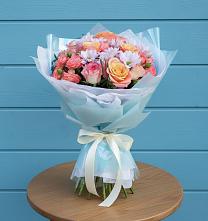Букет цветов из:  Хризантемы и Розы в Воздвиженское