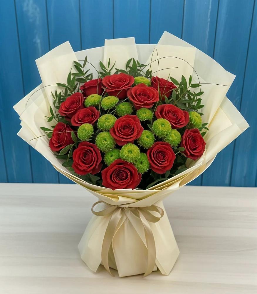 Букет цветов из: Розы и Хризантемы в Воздвиженское